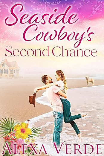 Cover image for Seaside Cowboy's Second Chance by Alexa Verde, a clean reunion romance with mystery and suspense.